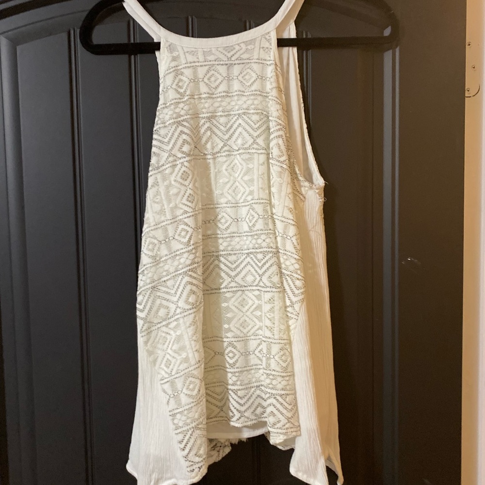 Boho white top